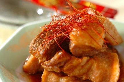 片付け簡単！　豚の角煮