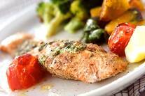 鮭のガーリックバター焼