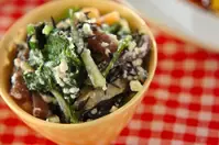 春菊とホウレン草の白和え