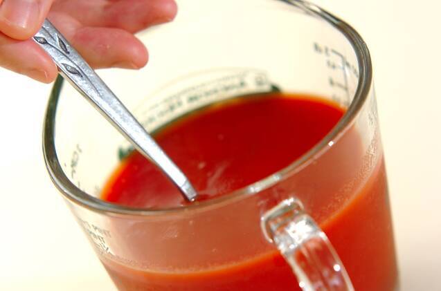 スタミナトマト素麺プレートの作り方の手順1