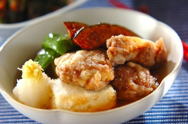 鶏肉と豆腐の揚げだし風