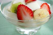 果物いろいろ杏仁豆腐