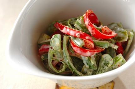 ピーマンマヨマスタード和え