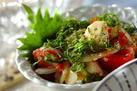 トマトとオクラのサラダ