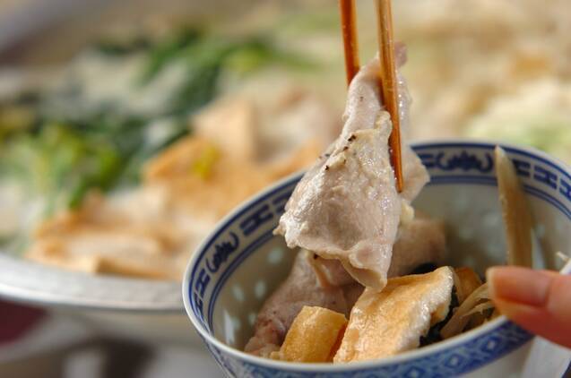 豚肉の豆乳中華鍋の作り方の手順5