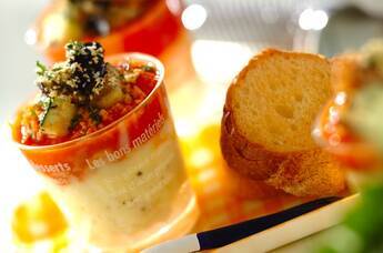 トマトソースのポテトクリーム