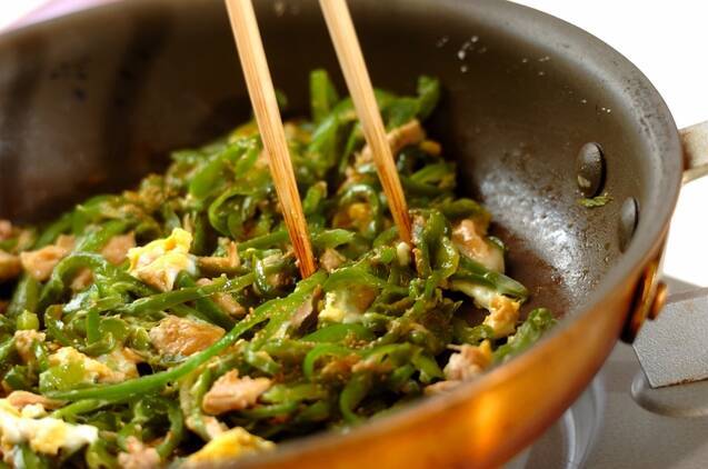 ピーマンしりしりの作り方の手順4