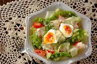 スナップエンドウのシーザーサラダ