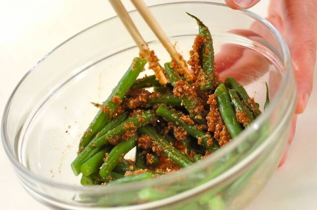 サヤインゲンのゴマ和えの作り方の手順2