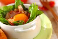 ホウレン草とベーコンのソテー