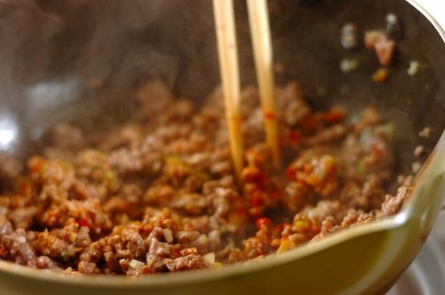 簡単肉味噌で！ジャージャー麺の作り方の手順2