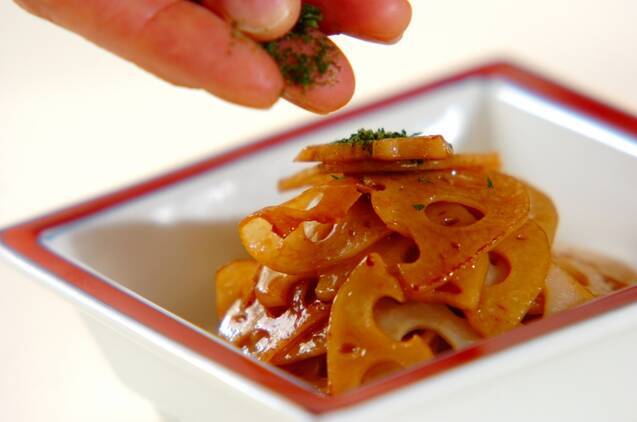 レンコンのバターきんぴらの作り方の手順3