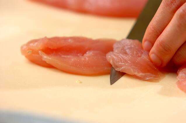 ささ身のお好み揚げの作り方の手順1