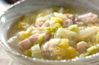 鶏肉と白菜のユズコショウスープ