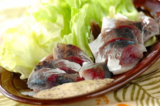 アジの酢漬けサラダ