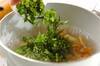 ナメコとミツバの卵スープの作り方の手順1