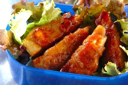 タケノコの豚肉巻き