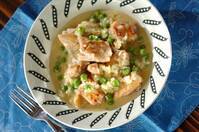 グリンピースと鶏肉の煮込み