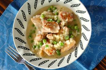 グリンピースと鶏肉の煮込み