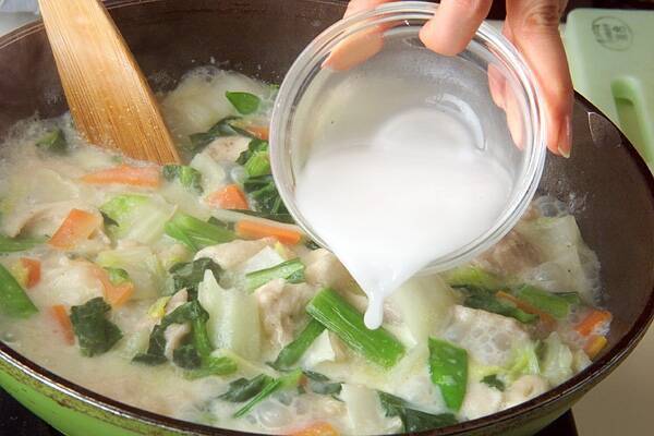 白菜と鶏肉のクリーム煮の作り方の手順9