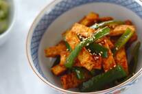 油揚げとピーマンのコクみそ炒め