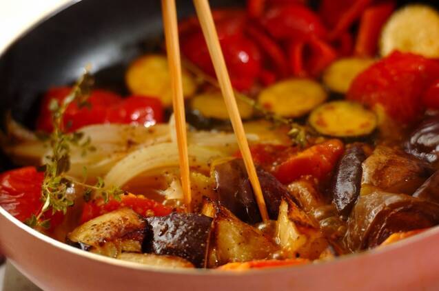 トマトと丸ナスのラタトゥユギリシャ風の作り方の手順4