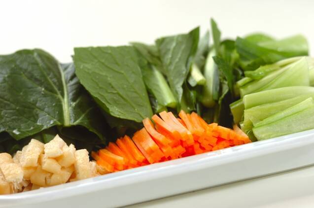 小松菜の煮びたしの作り方の手順1