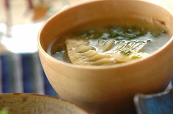 タケノコとアオサのみそ汁