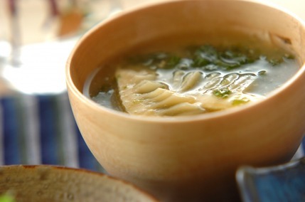 タケノコとアオサのみそ汁