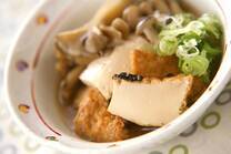 厚揚げとキノコの煮物