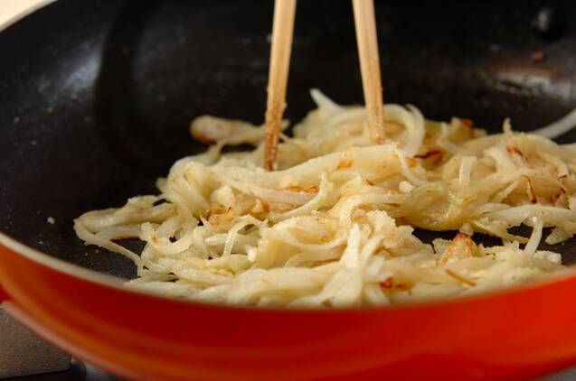 鮭のソイクリームパスタの作り方の手順4