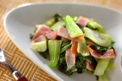 チンゲンサイのガーリック炒め