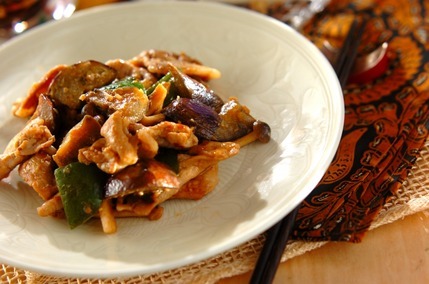 基本のなすの味噌炒め