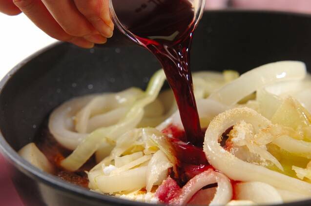 鶏もも肉と栗の赤ワイン蒸し煮の作り方の手順6