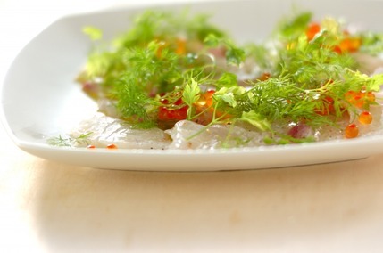 ハーブといただくカルパッチョ