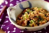 ナスの鶏みそあんかけ