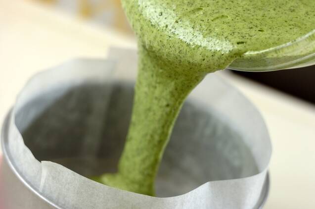 抹茶とホワイトチョコレートのガトーショコラの作り方の手順10