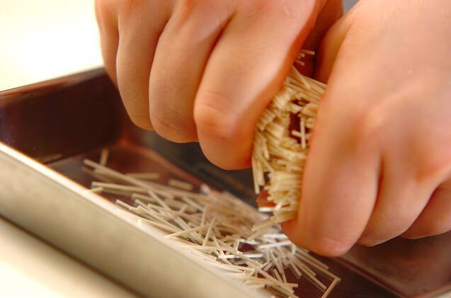 ふんわりいが栗揚げの作り方の手順1