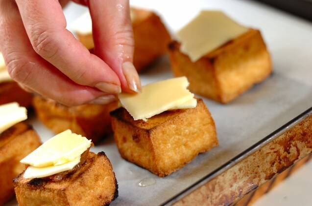 厚揚げのアンチョビチーズ焼きの作り方の手順2