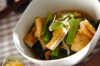 青菜と油揚げのサッと煮