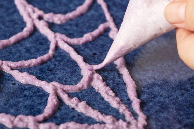 パープルのスパイダーキャベーゼの作り方の手順9