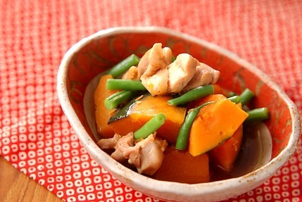 鶏肉とカボチャの煮物