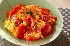 ミディトマトのふんわり卵炒め