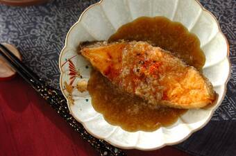 カラスガレイのレンコンあんかけ