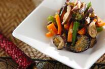 ナスとインゲンのゴマ和え