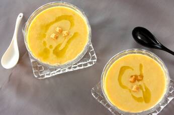 甘酒の冷製ソイコーンポタージュ