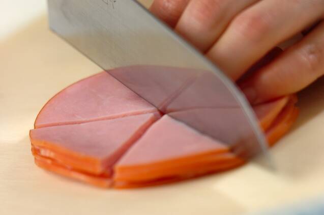 白菜とハムのマヨネーズ焼きの作り方の手順1