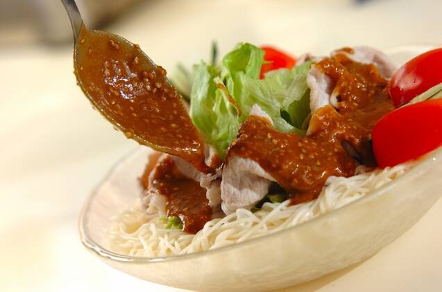 豚しゃぶのサラダ素麺の作り方の手順4