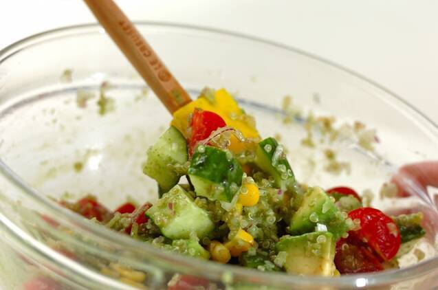 夏野菜のチョップドサラダ～爽やか大葉ドレッシング～の作り方の手順4