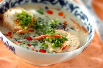 油麩入り豆乳スープ